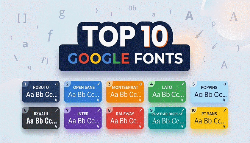 top 10 google fonts