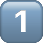 Keycap Digit One Emoji Apple