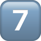 Keycap Digit Seven Emoji Apple