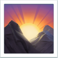 Sunrise Over Mountains Emoji Apple