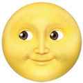 Full Moon Face Emoji Apple