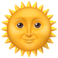Sun With Face Emoji Apple