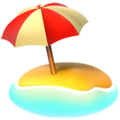Beach With Umbrella Emoji Apple