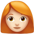 Woman Red Hair Emoji Apple