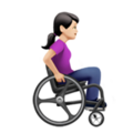 Woman In Manual Wheelchair Facing Right Emoji Apple