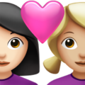 Couple With Heart Woman Woman Emoji Apple