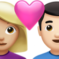 Couple With Heart Woman Man Emoji Apple