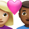 Couple With Heart Woman Man Emoji Apple
