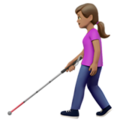 Woman With White Cane Emoji Apple