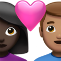 Couple With Heart Woman Man Emoji Apple