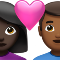 Couple With Heart Woman Man Emoji Apple