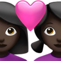 Couple With Heart Woman Woman Emoji Apple