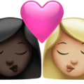 Kiss Woman Woman Emoji Apple