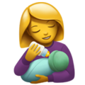 Woman Feeding Baby Emoji Apple