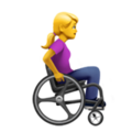 Woman In Manual Wheelchair Facing Right Emoji Apple