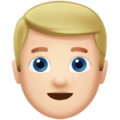 Man Blond Hair Emoji Apple
