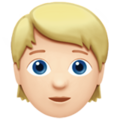 Person Blond Hair Emoji Apple