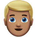 Man Blond Hair Emoji Apple