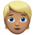 Person Blond Hair Emoji Apple