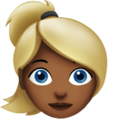 Woman Blond Hair Emoji Apple