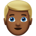 Man Blond Hair Emoji Apple