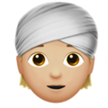 Person Wearing Turban Emoji Apple