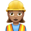 Woman Construction Worker Emoji Apple