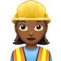Woman Construction Worker Emoji Apple