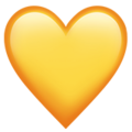 Yellow Heart Emoji Apple