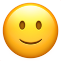 Slightly Smiling Face Emoji Apple