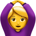 Woman Gesturing Ok Emoji Apple