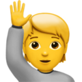 Person Raising Hand Emoji Apple