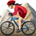 Woman Mountain Biking Emoji Apple