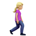 Woman Walking Facing Right Emoji Apple