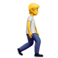 Person Walking Facing Right Emoji Apple