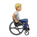 Person In Manual Wheelchair Facing Right Emoji Apple