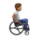 Person In Manual Wheelchair Facing Right Emoji Apple