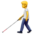 Person With White Cane Emoji Apple