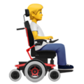 Person In Motorized Wheelchair Facing Right Emoji Apple