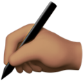 Writing Hand Emoji Apple