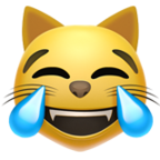 Cat With Tears Of Joy Emoji Apple