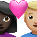 Couple With Heart Woman Man Emoji Apple