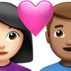 Couple With Heart Woman Man Emoji Apple