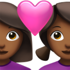 Couple With Heart Woman Woman Emoji Apple