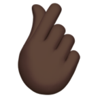 Hand With Index Finger And Thumb Crossed Emoji Apple