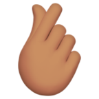 Hand With Index Finger And Thumb Crossed Emoji Apple