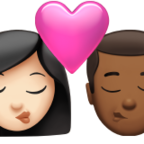 Kiss Woman Man Emoji Apple