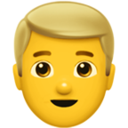 Man Blond Hair Emoji Apple