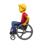Man In Manual Wheelchair Emoji Apple