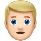 Man Blond Hair Emoji Apple